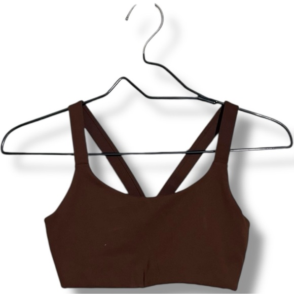 Girlfriend Collective Cocoa Racerback Supportive Thick Straps Sports Bra - Picture 2 of 8
